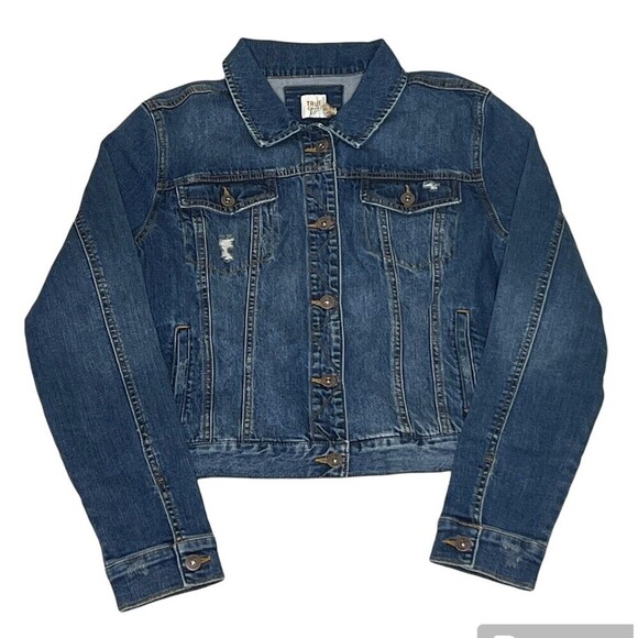True Craft Girls Denim‎ Jacket Size XL - Picture 1 of 7